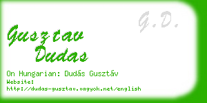 gusztav dudas business card