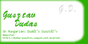 gusztav dudas business card